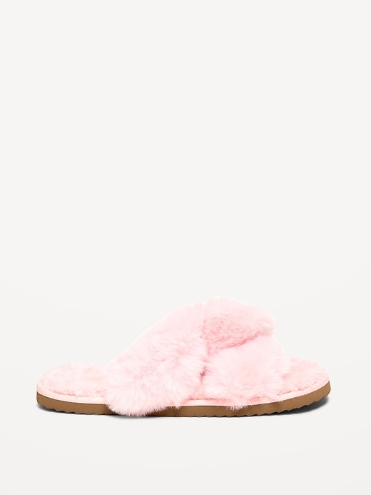 Image number 3 showing, Faux-Fur Twist-Front Slippers for Women