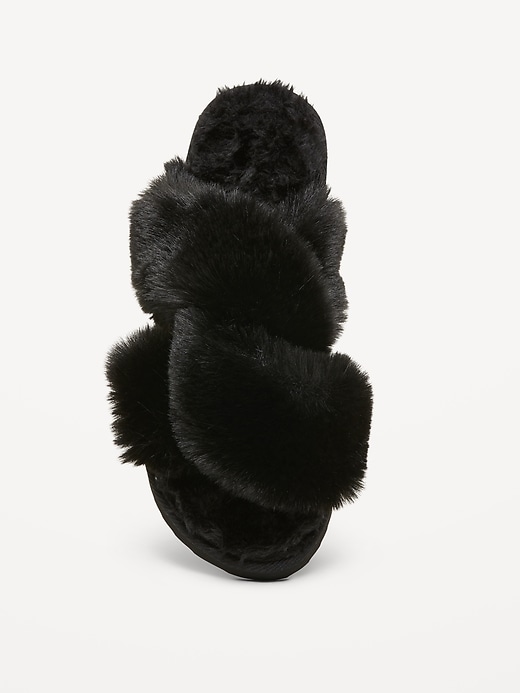 Image number 2 showing, Faux-Fur Twist-Front Slippers for Women