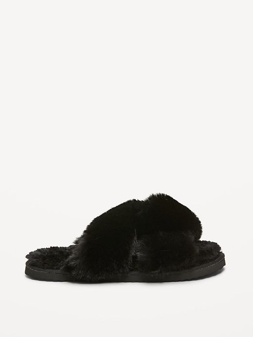 Image number 3 showing, Faux-Fur Twist-Front Slippers for Women