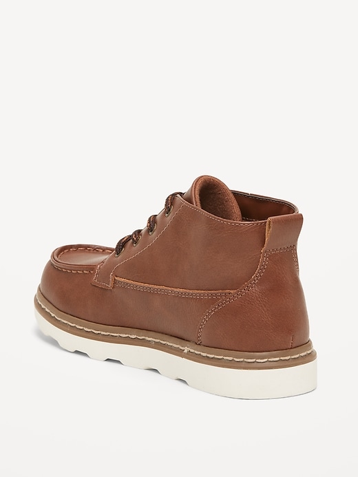 Image number 3 showing, Faux-Leather Lace-Up Boots for Boys