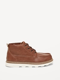 Image number 4 showing, Faux-Leather Lace-Up Boots for Boys