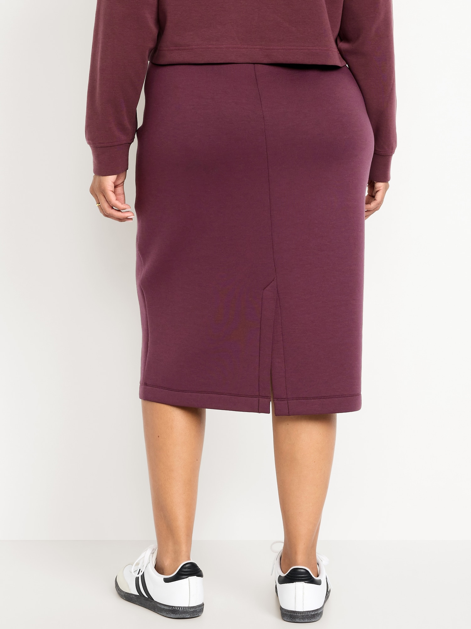 Extra High-Waisted Bounce Fleece Midi Skirt