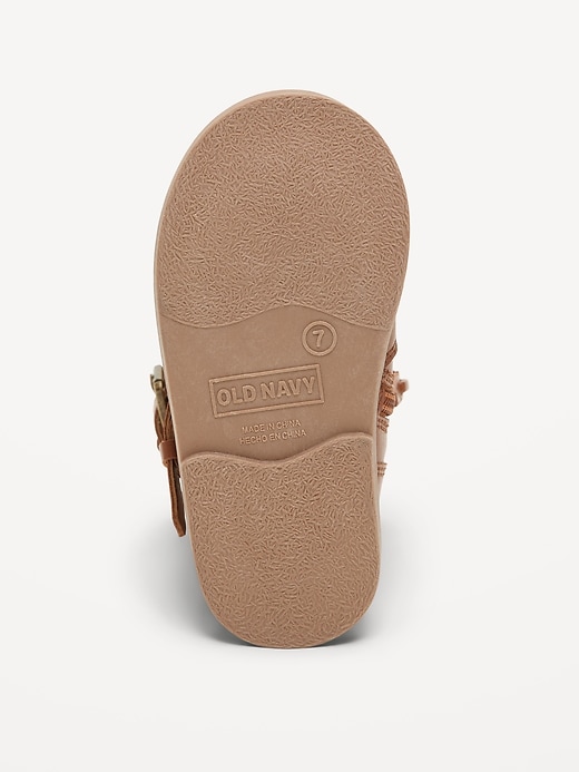 Image number 4 showing, Faux-Leather Buckled Boots for Toddler Girls