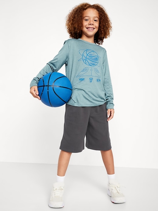Image number 3 showing, Below Knee Baggy Fleece Shorts for Boys