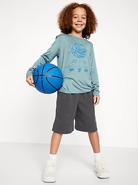 Image number 3 showing, Below Knee Baggy Fleece Shorts for Boys