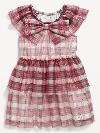 Image number 2 showing, Flutter-Sleeve Tulle Tiered Dress for Toddler Girls