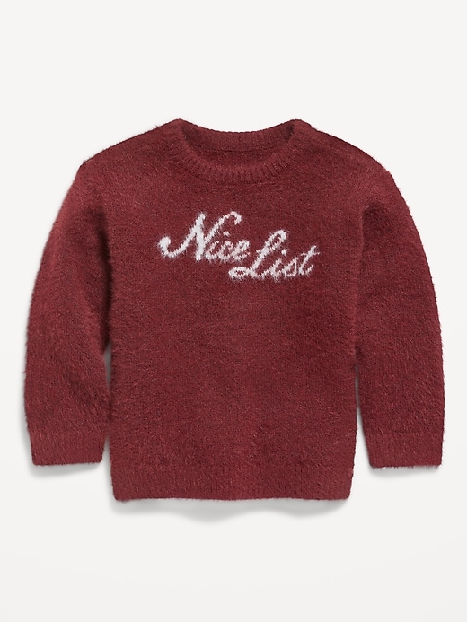 Image number 2 showing, SoSoft Oversized Holiday Graphic Sweater for Toddler Boys