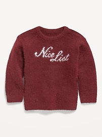Image number 2 showing, SoSoft Oversized Holiday Graphic Sweater for Toddler Boys