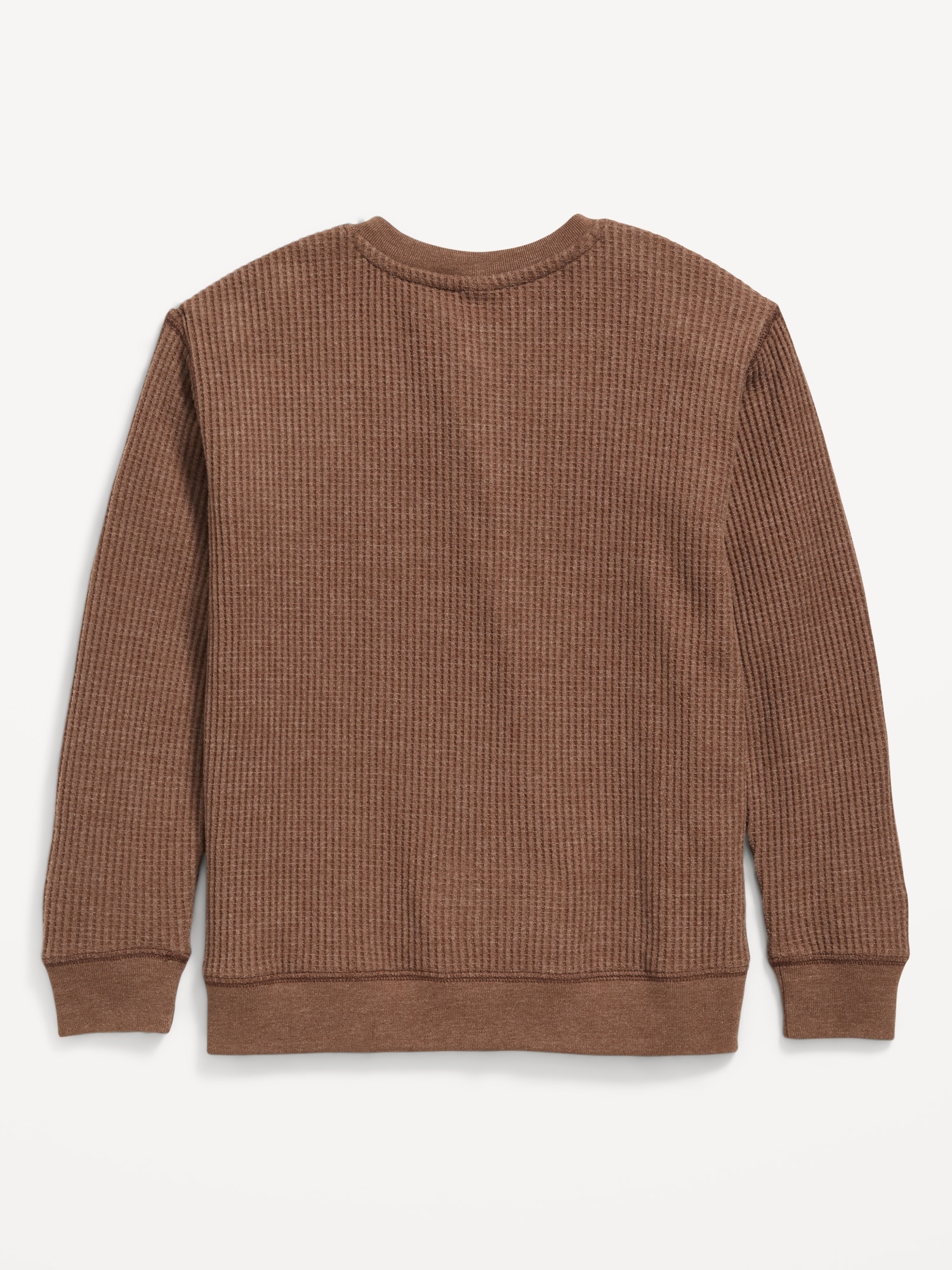 Long-Sleeve Henley Thermal-Knit T-Shirt for Boys