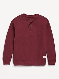 Image number 1 showing, Long-Sleeve Henley Thermal-Knit T-Shirt for Boys