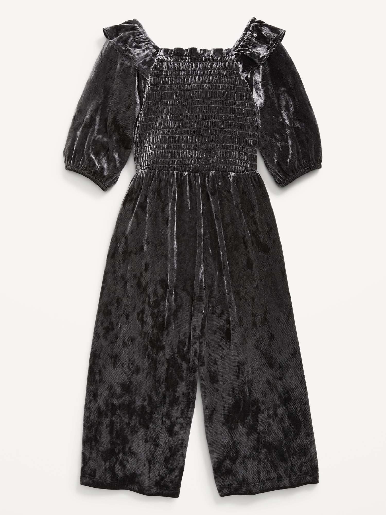 Smocked Velvet Jumpsuit for Toddler Girls