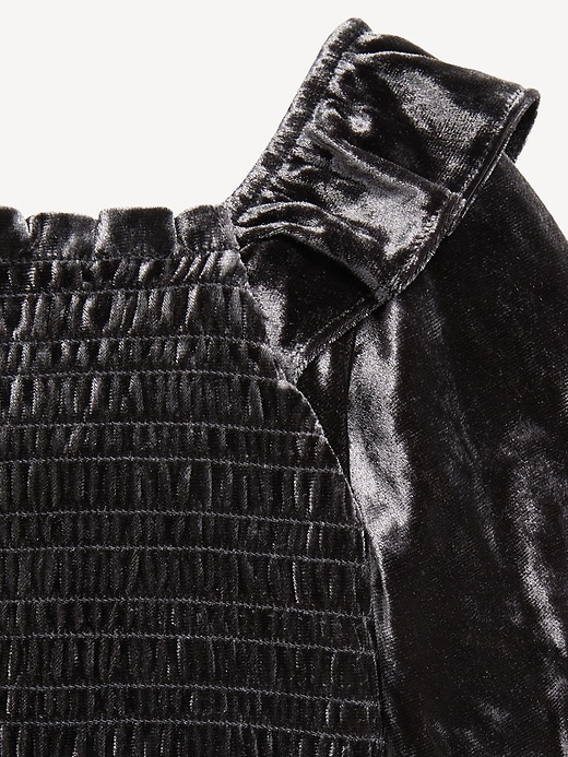 Image number 4 showing, Smocked Velvet Jumpsuit for Toddler Girls