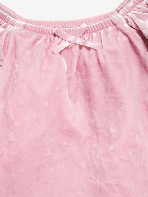 Image number 3 showing, Ruffled Velvet Peplum Top for Toddler Girls