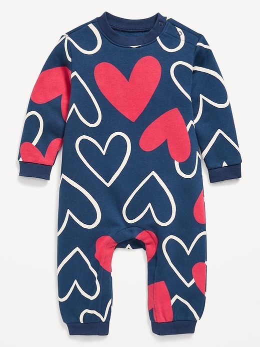 Image number 1 showing, Printed Fleece One-Piece for Baby