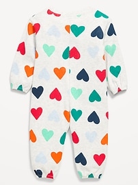 Image number 2 showing, Long-Sleeve Waffle-Knit Henley One-Piece for Baby