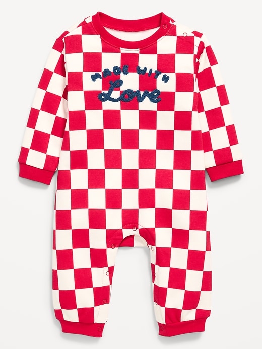 Image number 2 showing, Printed Fleece One-Piece for Baby