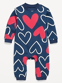 Image number 1 showing, Printed Fleece One-Piece for Baby