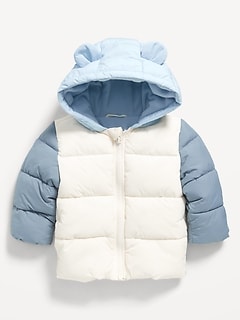 Water-Resistant Hooded Critter Puffer Jacket for Baby