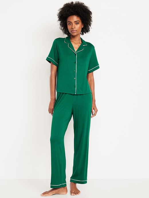 Image number 1 showing, Sunday Sleep Knit Jersey Pant Set