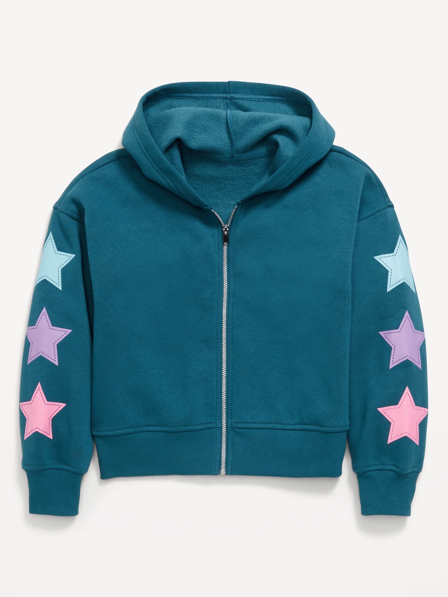 Favorite Fleece Printed Zip-Front Hoodie for Girls