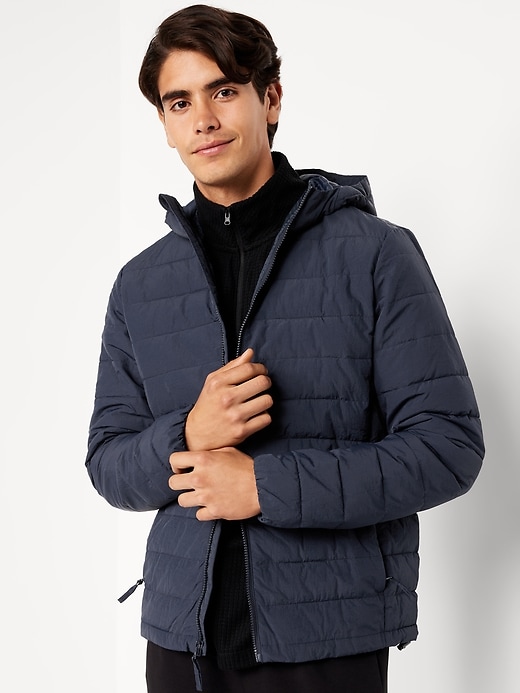 Image number 3 showing, Water-Resistant Narrow-Channel Nylon Puffer Jacket