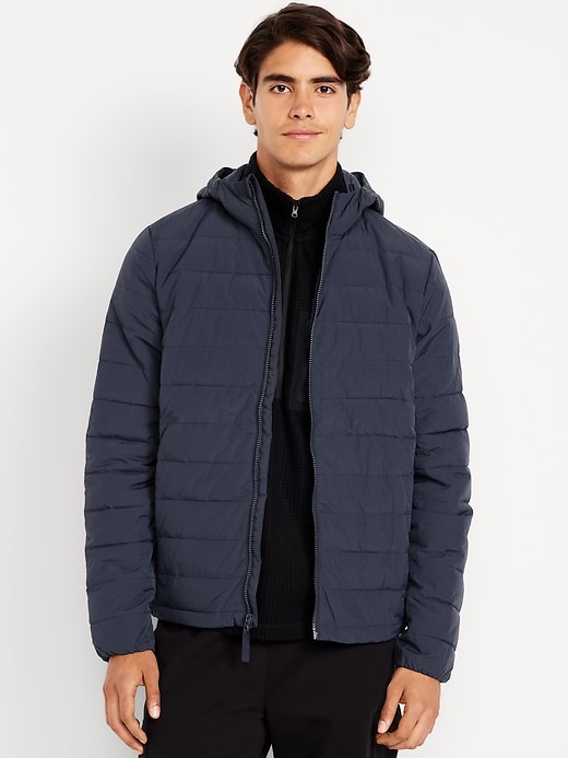 Image number 1 showing, Water-Resistant Narrow-Channel Nylon Puffer Jacket