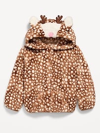 Image number 2 showing, Critter Hooded Jacket for Toddler Girls