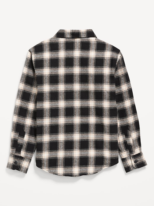 Image number 3 showing, Long-Sleeve Pocket Plaid Flannel Shirt for Boys