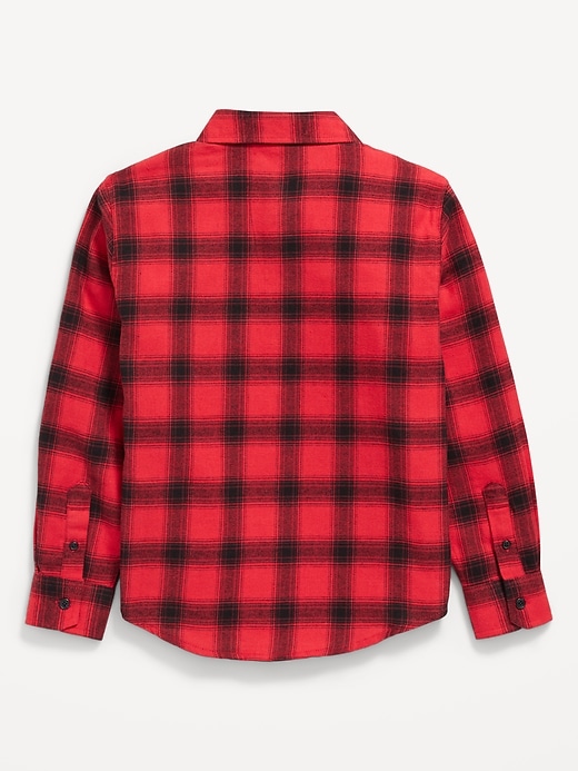Image number 3 showing, Long-Sleeve Pocket Plaid Flannel Shirt for Boys