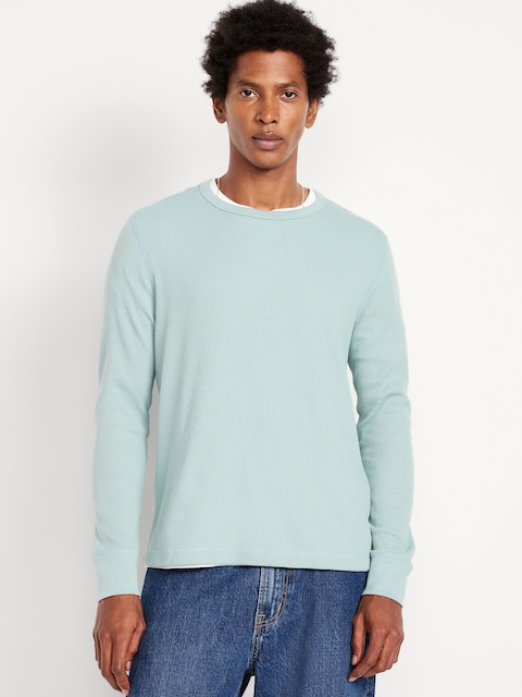 Waffle-Knit T-Shirt - Foggy Dew