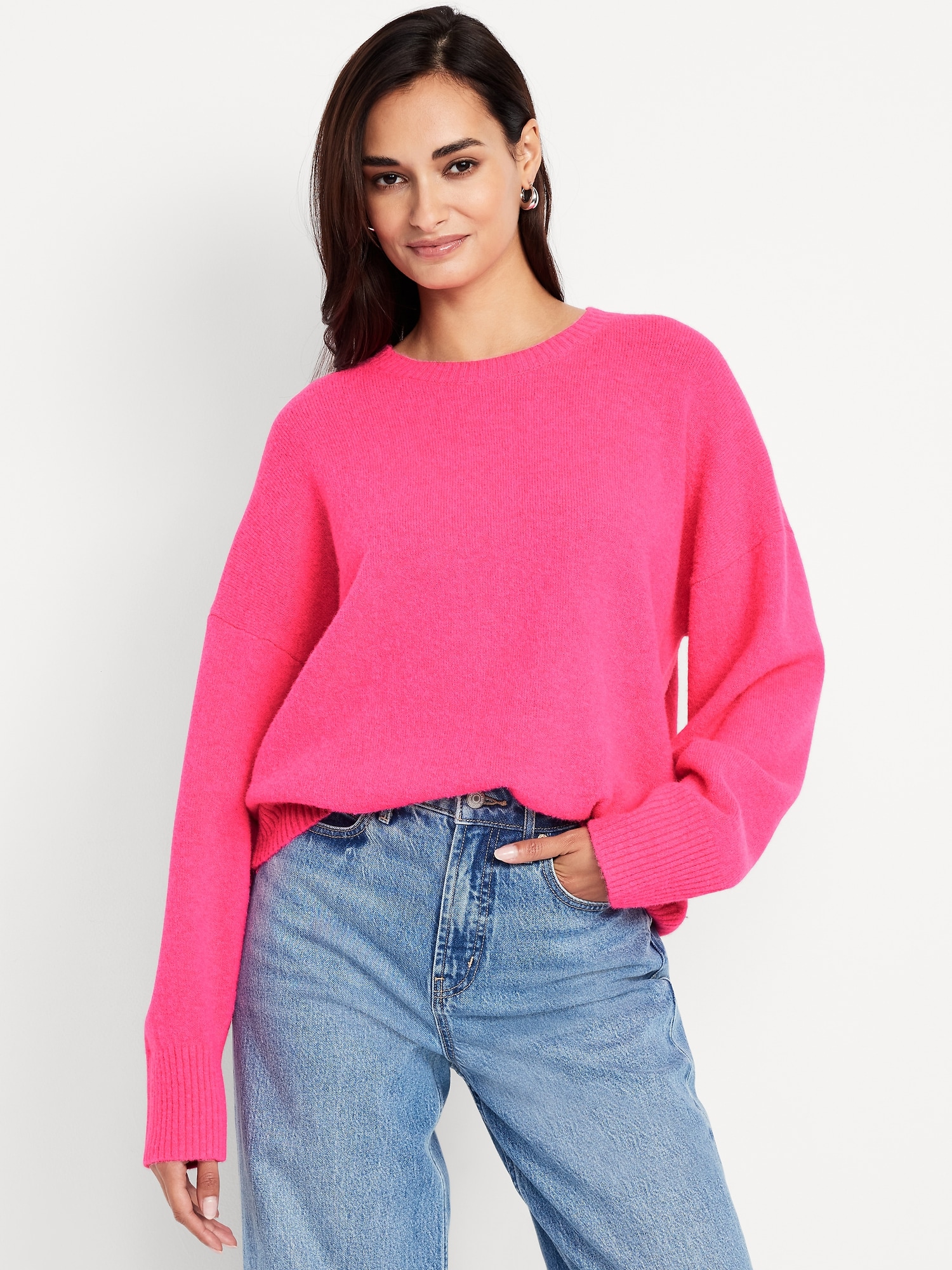 Wool-Blend Crew-Neck Sweater