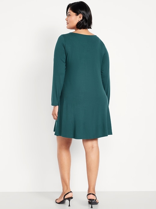 Image number 8 showing, Long-Sleeve Mini Swing Dress