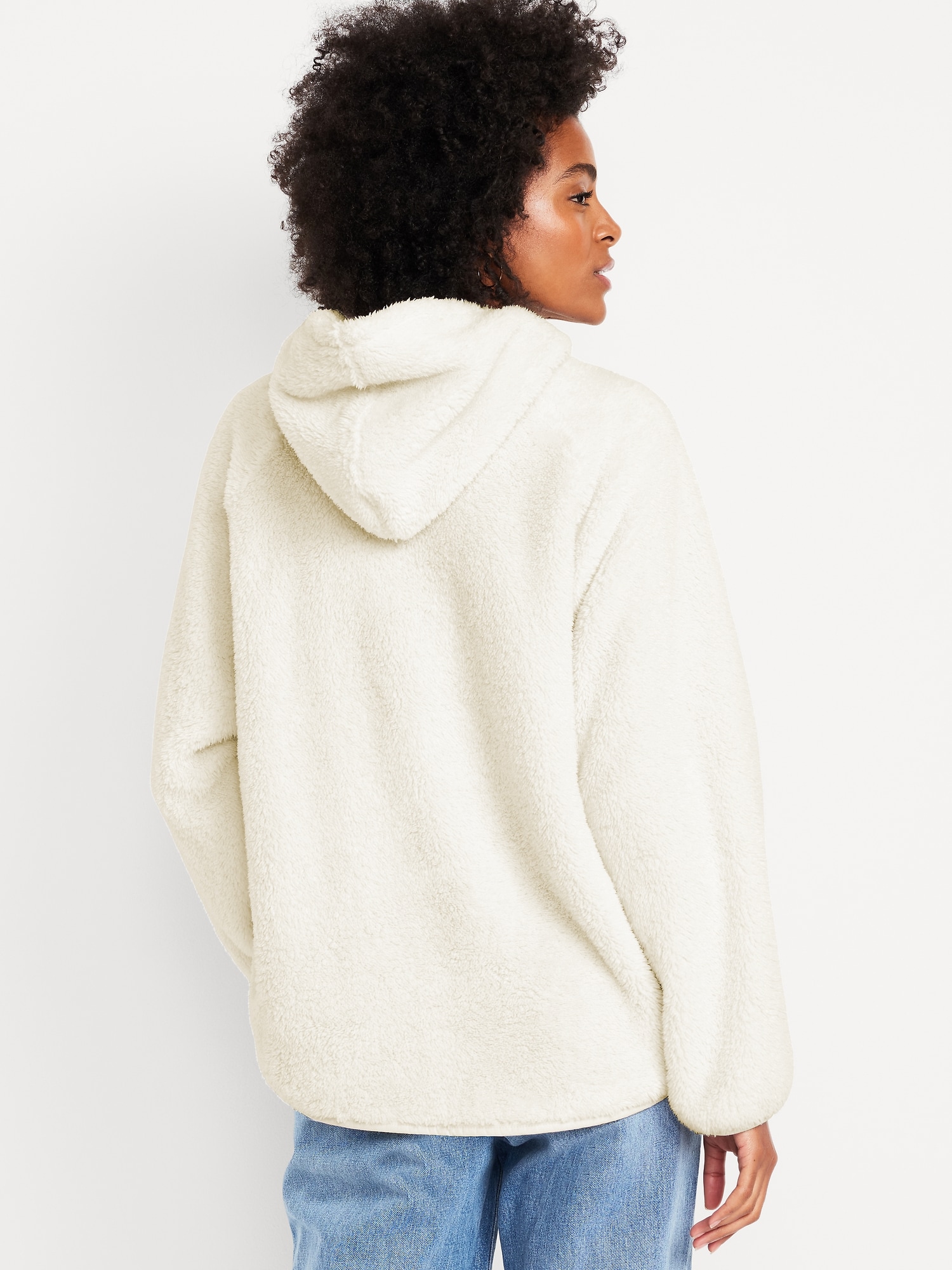 Oversized Sherpa Pullover Hoodie