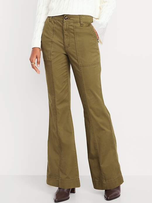 Image number 2 showing, Mid-Rise Flare Pants