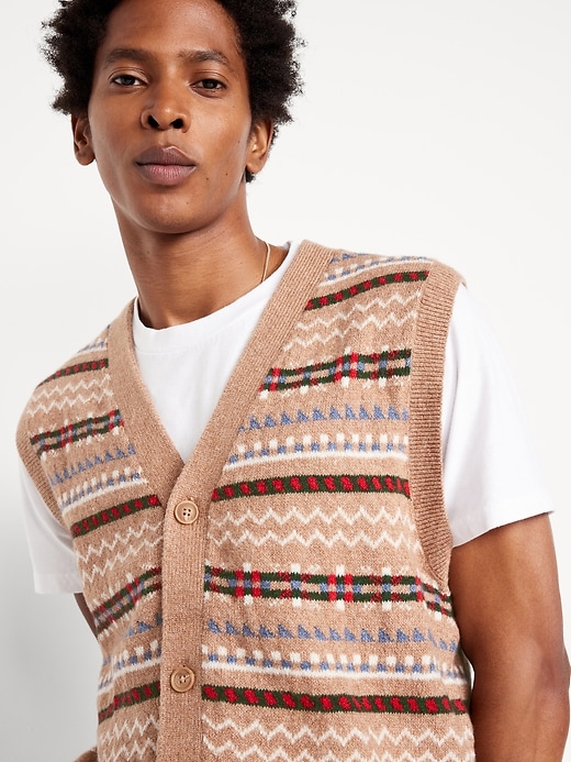 Image number 3 showing, SoSoft Button-Front Sweater Vest