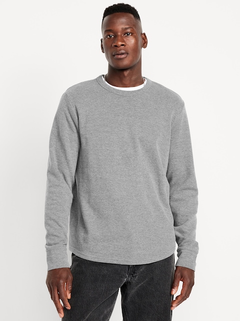 Long-Sleeve French Rib T-Shirt - Heather Gray