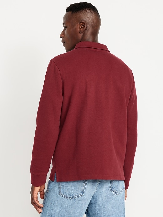 Long-Sleeve French Rib Polo