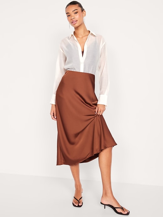 Image number 3 showing, Loose Button-Down Organza Tunic Shirt