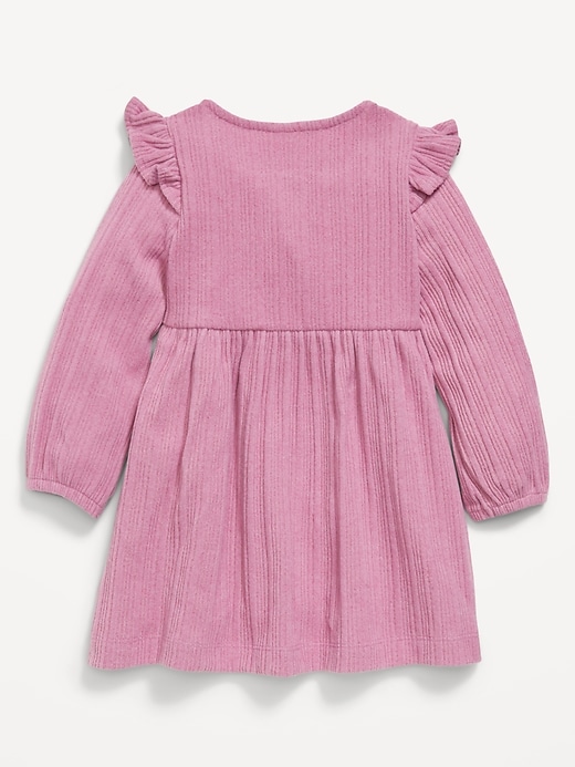 Image number 2 showing, Long-Sleeve Cozy-Knit Dress for Toddler Girls