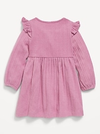 Image number 2 showing, Long-Sleeve Cozy-Knit Dress for Toddler Girls
