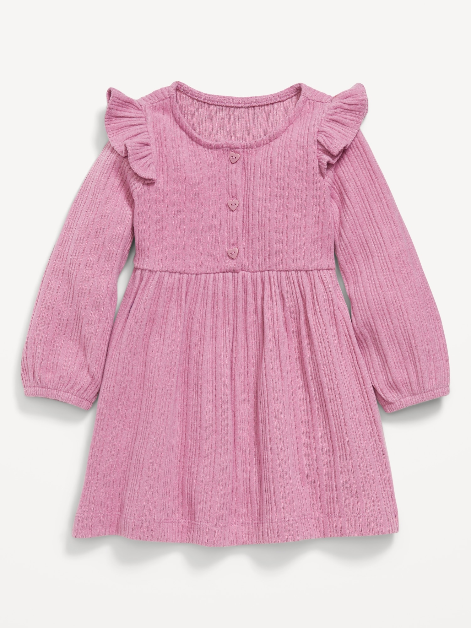 Long-Sleeve Cozy-Knit Dress for Toddler Girls