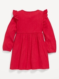 Image number 3 showing, Long-Sleeve Cozy-Knit Dress for Toddler Girls