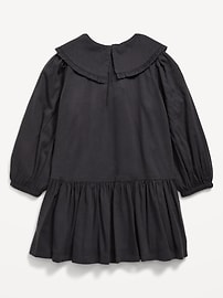 Image number 2 showing, Long-Sleeve Embroidered Collared Dress for Toddler Girls