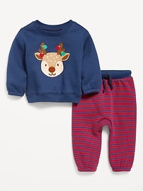 Image number 2 showing, Long-Sleeve Graphic Sweatshirt and Sweatpants Set for Baby