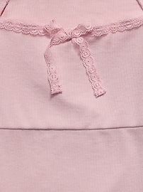 Image number 4 showing, Fitted Long-Sleeve Lace-Tie Ribbed T-Shirt for Girls