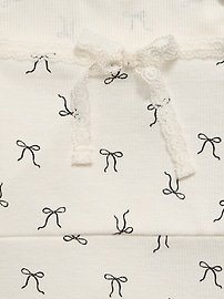 Image number 4 showing, Fitted Long-Sleeve Lace-Tie Ribbed T-Shirt for Girls