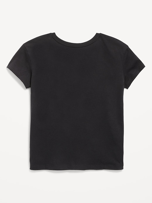 Image number 2 showing, Softest Short-Sleeve Heart-Pocket T-Shirt for Girls