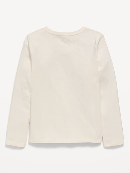 Image number 2 showing, Softest Long-Sleeve Heart-Pocket T-Shirt for Girls