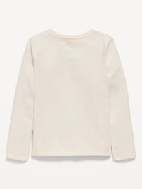 Image number 2 showing, Softest Long-Sleeve Heart-Pocket T-Shirt for Girls
