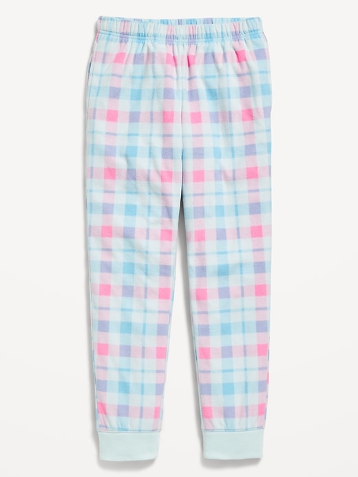 Image number 1 showing, Microfleece Plaid Pajama Jogger Pants for Girls